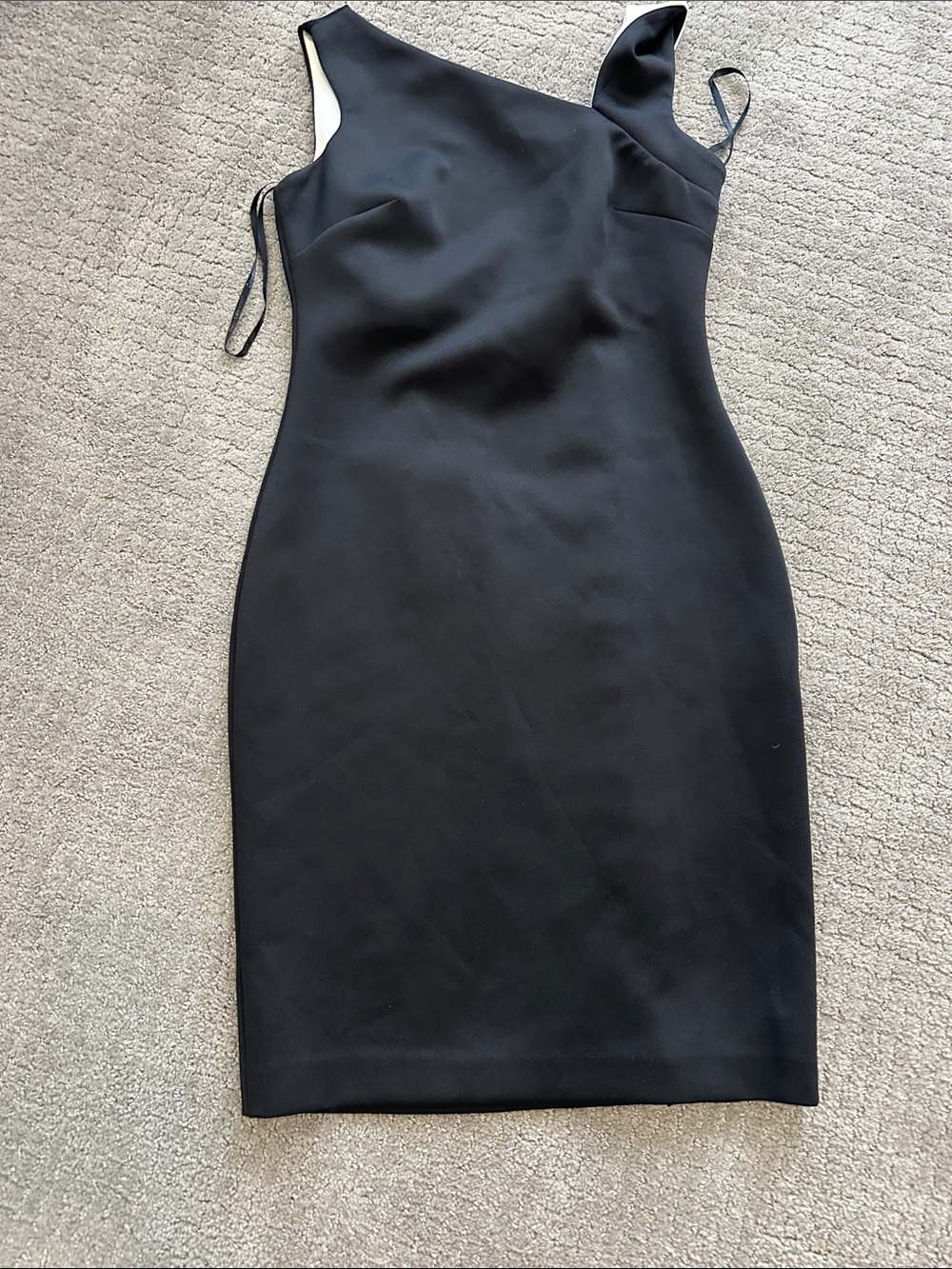 Calvin Klein Black One-Shoulder Sheath Dress